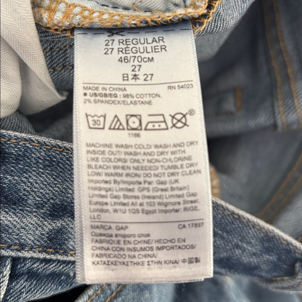 ❤️Gap Mom Jean Blue Size 27 R - Picture 9 of 9